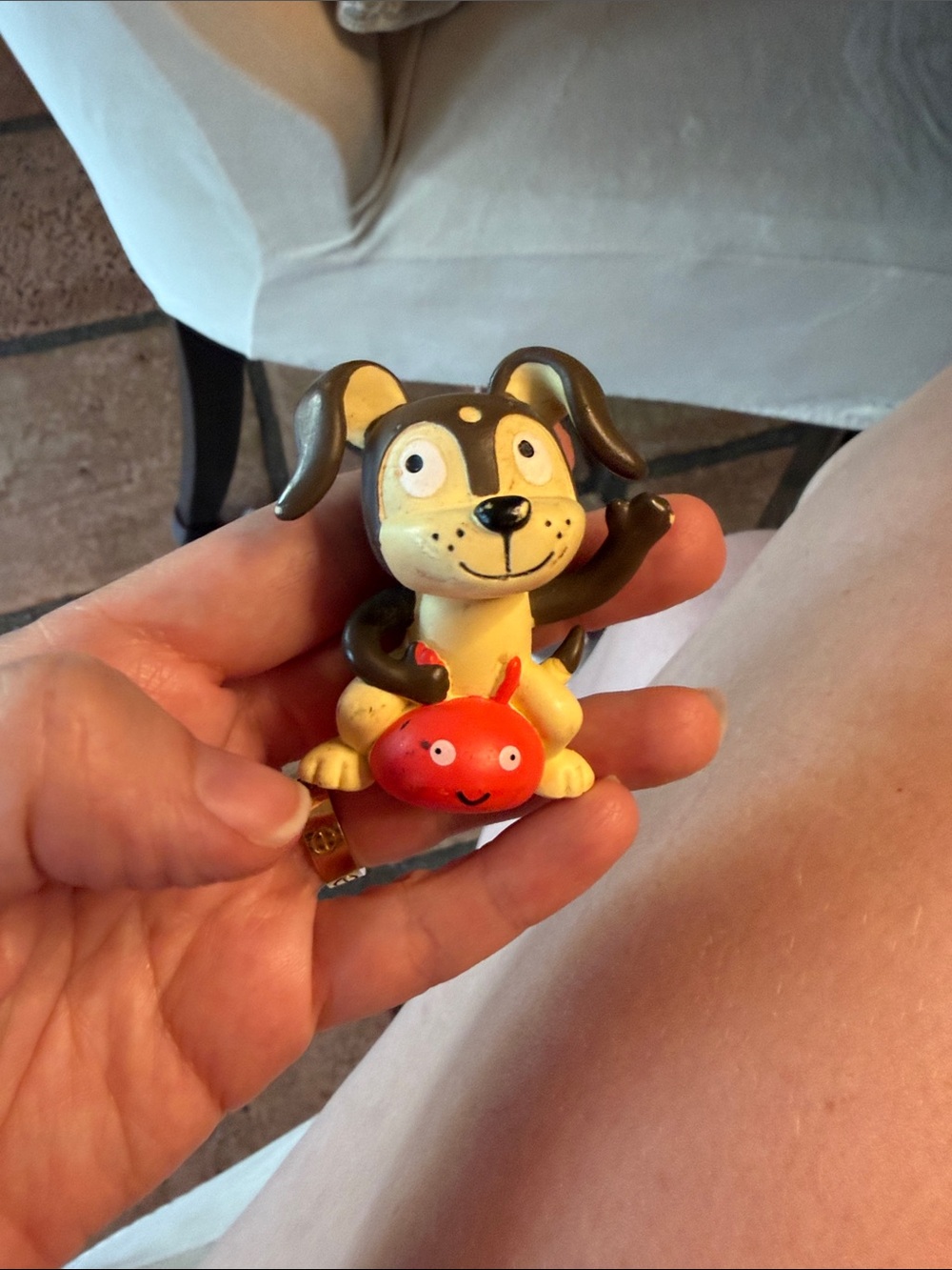 Tonies Playtime Puppy Figure Toy with Red Squeaky Ball